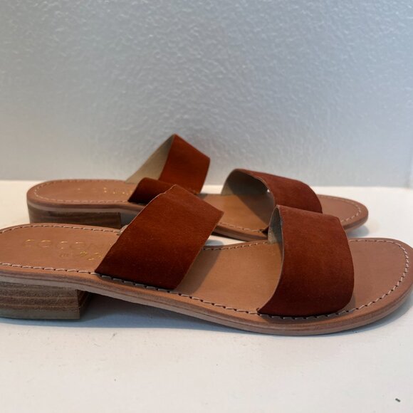 NWOT Coconuts by Matisse Leather 2 Strap Slip On Sandals - Limelight - Size 9 - Picture 5 of 10